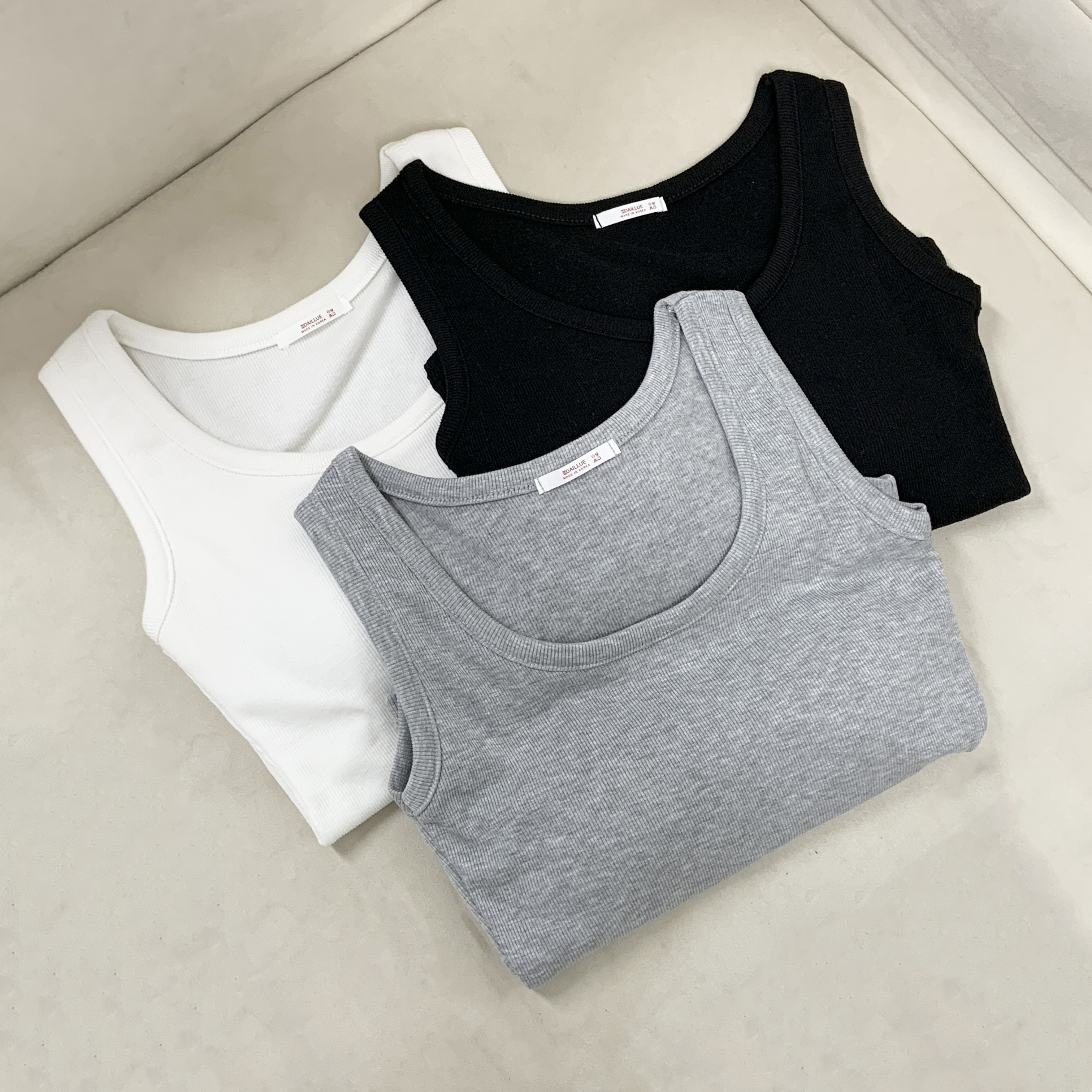 カップ付リブラウンドネックベーシックノースリーブ | 詳細画像20