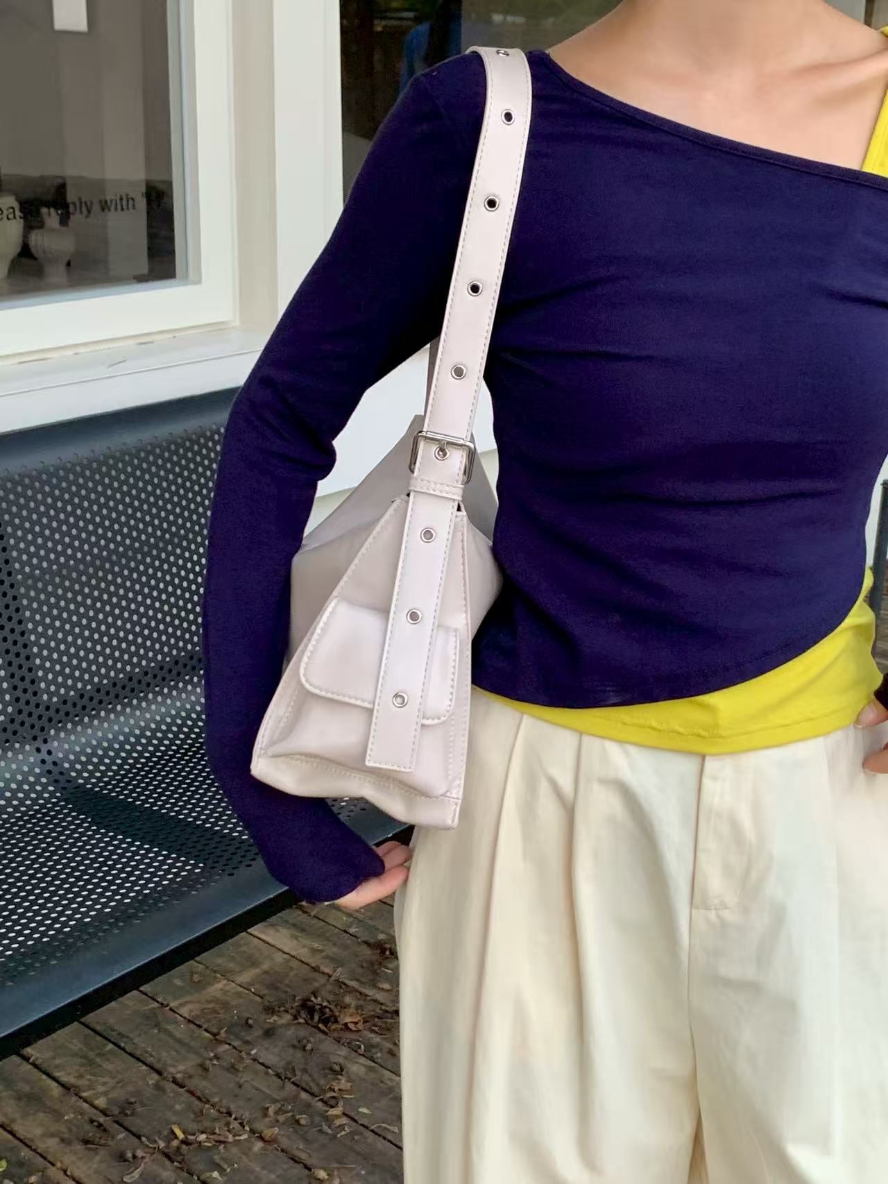 リボンカラーショルダーバッグ | 詳細画像5