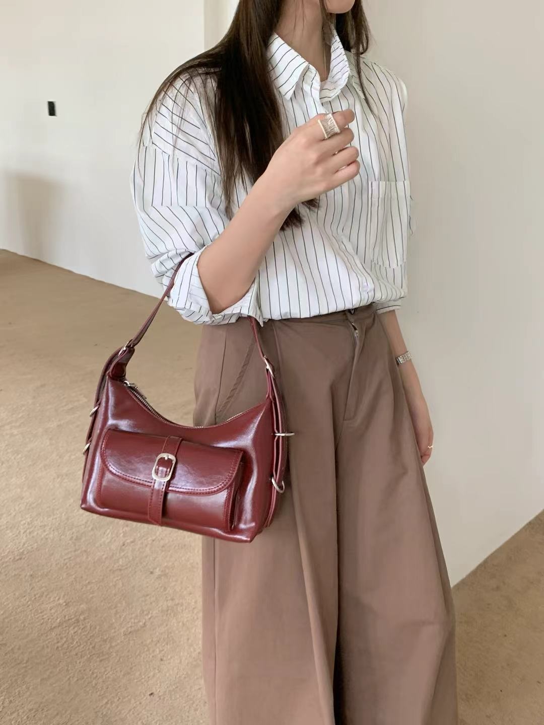 リボングロスカラーショルダーバッグ | 詳細画像5