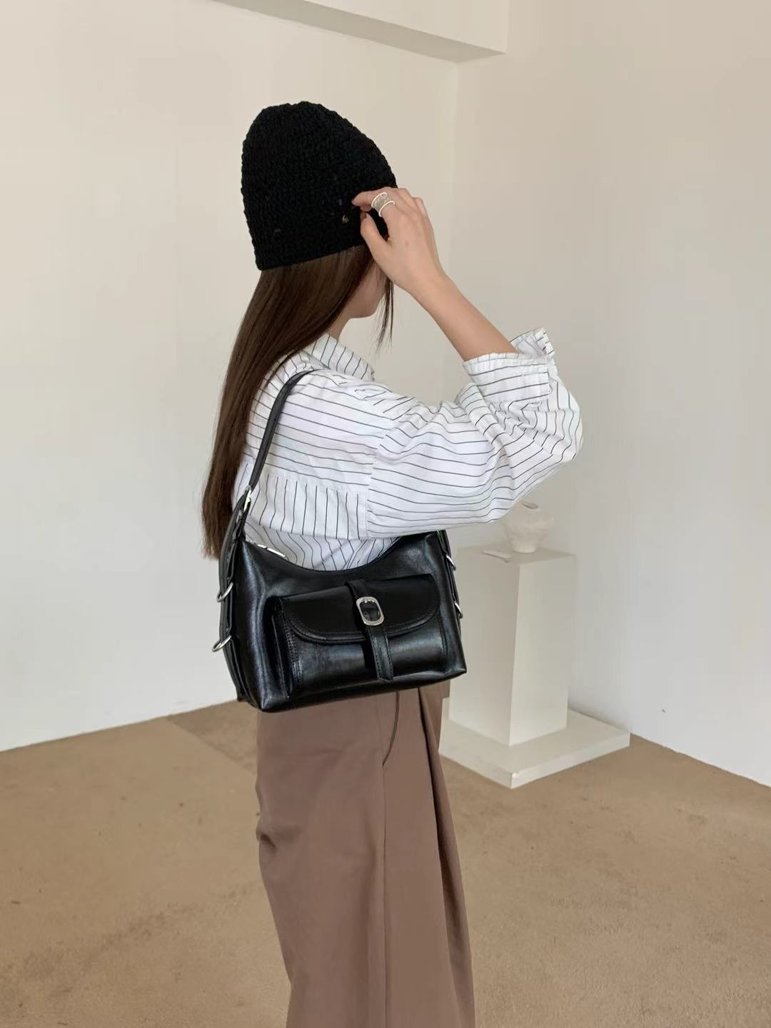 リボングロスカラーショルダーバッグ | 詳細画像9