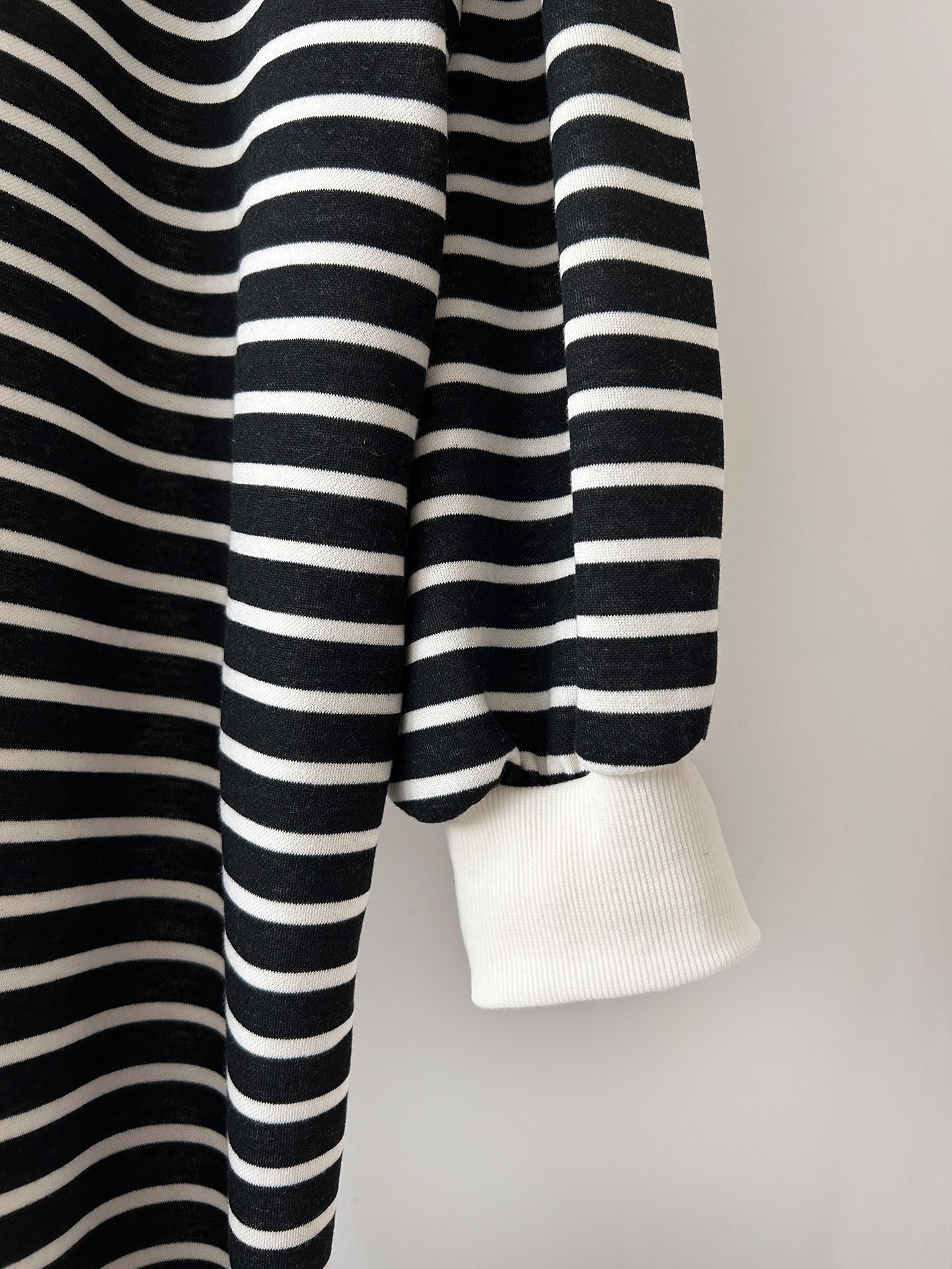 裏起毛ラウンドネックボクシーロングボーダーカラーワンピース | 詳細画像41