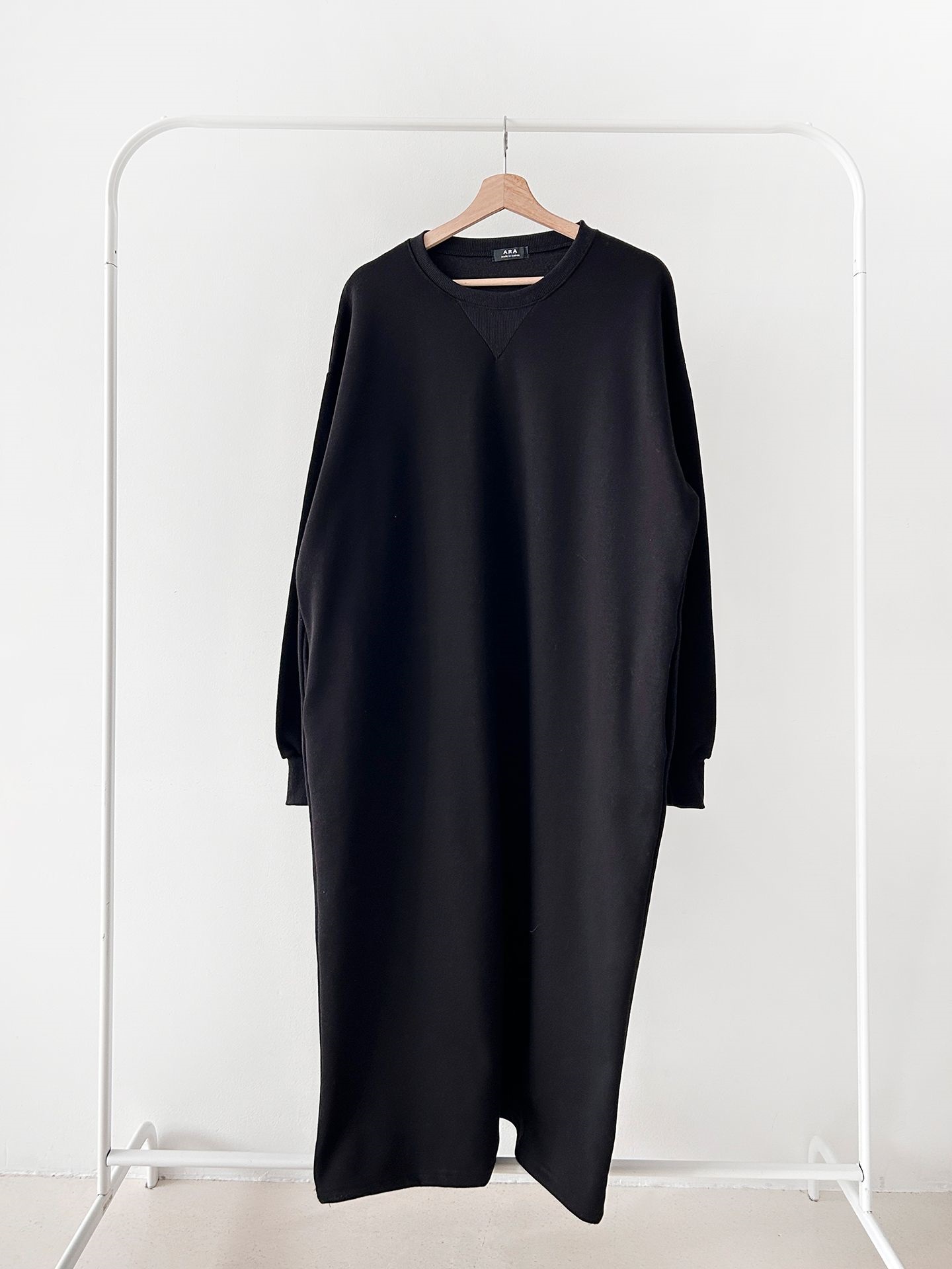 裏起毛ボクシーロング無地カラーワンピース | 詳細画像49