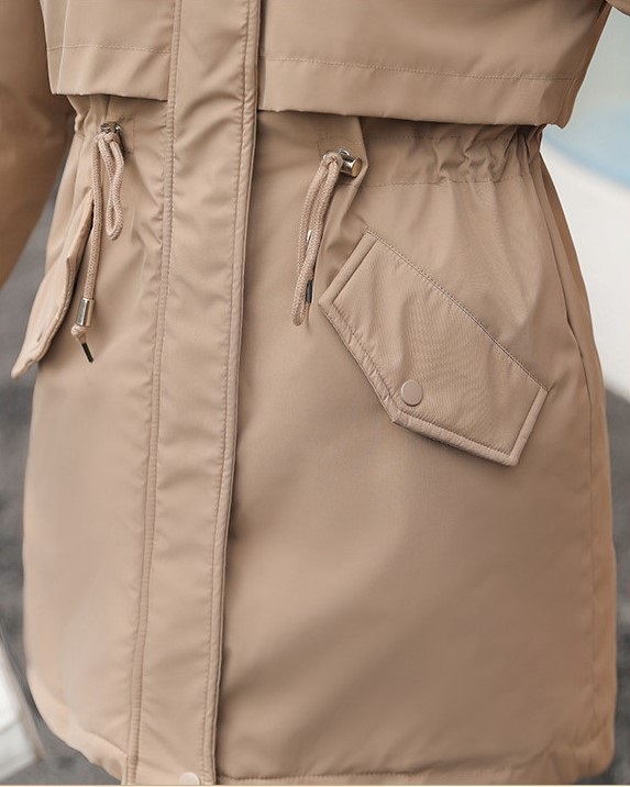 エコファーフードドローストリングハーフジャンパーファーセット | 詳細画像5