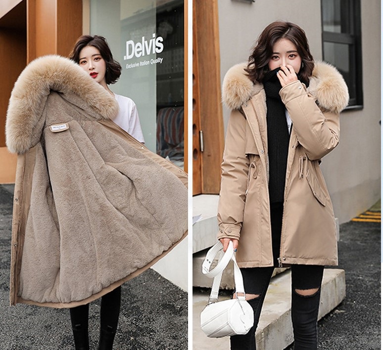 エコファーフードドローストリングハーフジャンパーファーセット | 詳細画像8