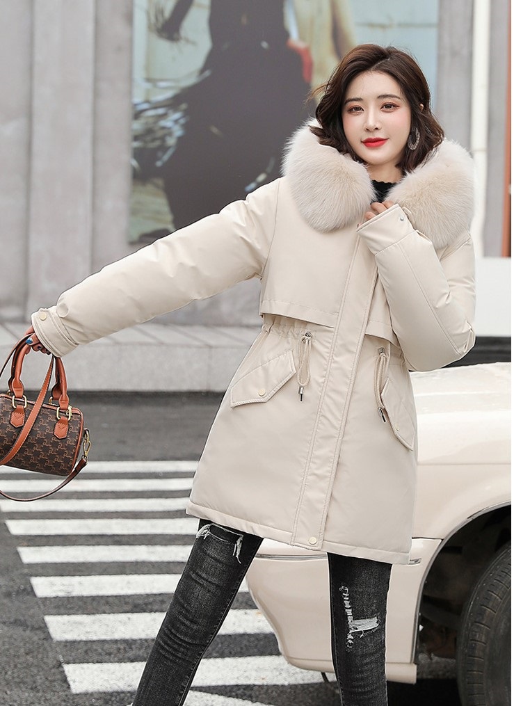 エコファーフードドローストリングハーフジャンパーファーセット | 詳細画像15