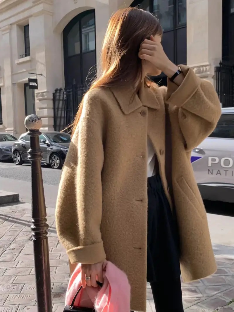 ボタンルーズコート | レディースファッション通販 - DHOLIC