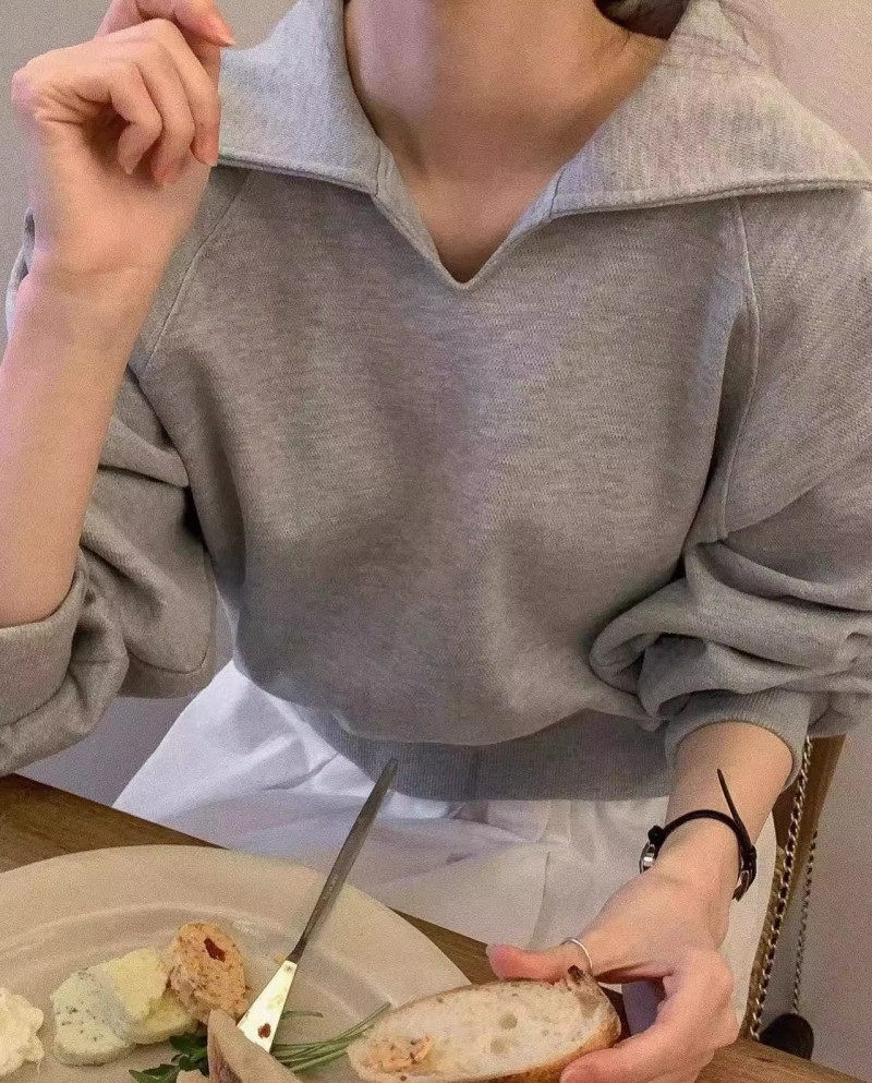 カラーVネックラグランスウェット | 詳細画像3