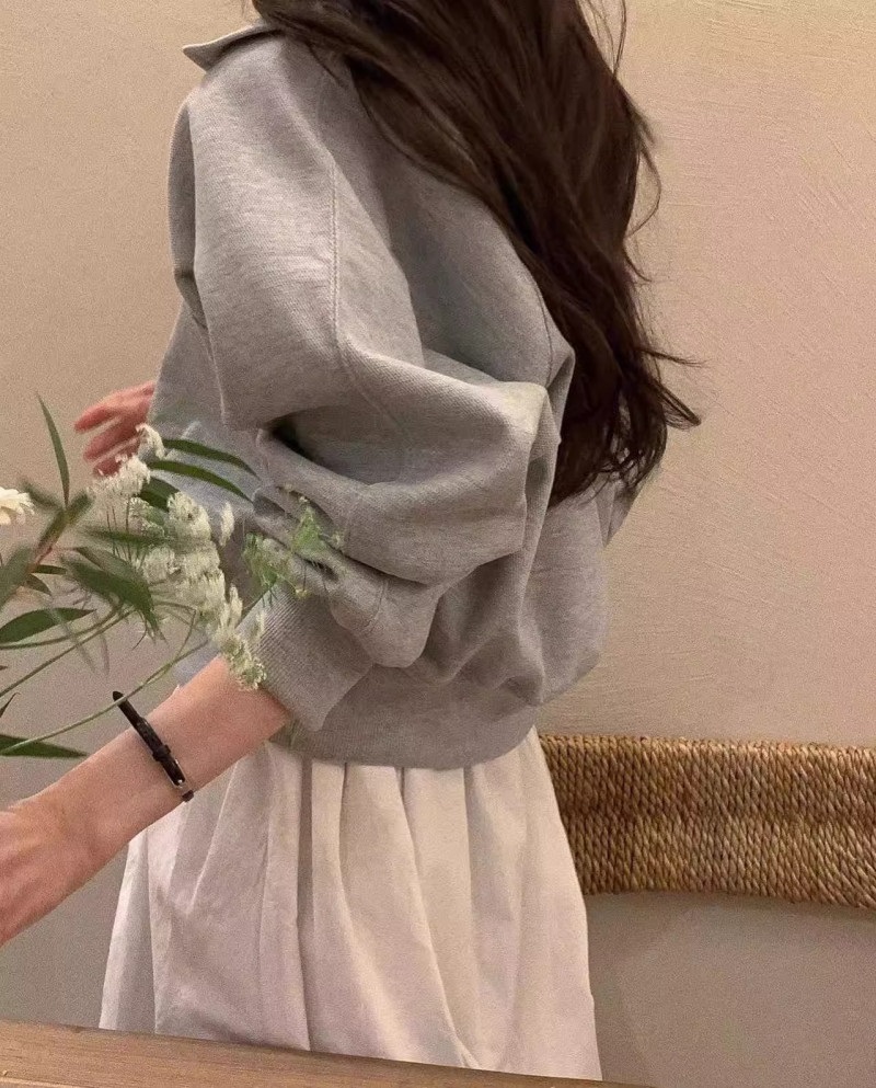 カラーVネックラグランスウェット | 詳細画像4