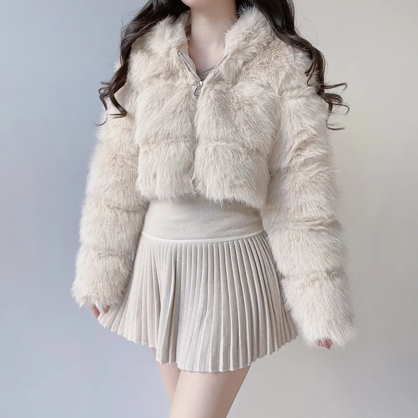 エコファーフードショートジャケット | mirangmirang | 詳細画像11