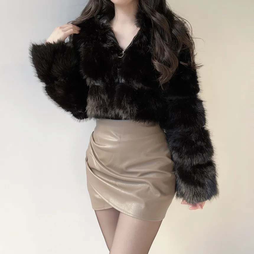 エコファーフードショートジャケット | mirangmirang | 詳細画像15