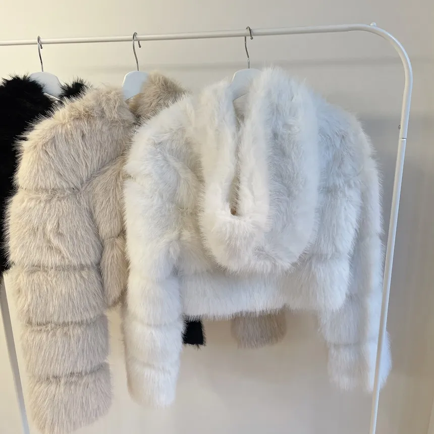 エコファーフードショートジャケット | mirangmirang | 詳細画像22