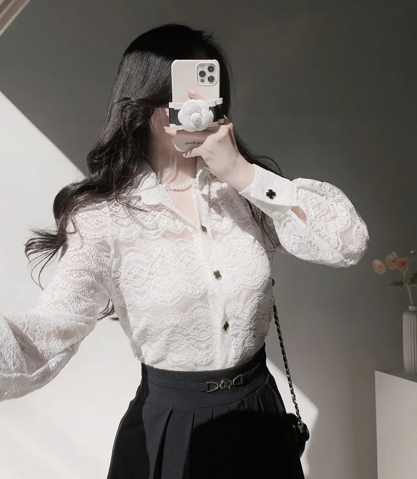 シースルーカラーレースブラウス | mirangmirang | 詳細画像14