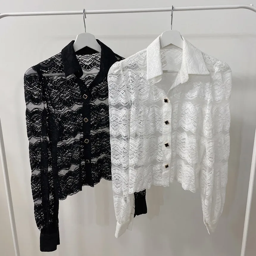 シースルーカラーレースブラウス | mirangmirang | 詳細画像21