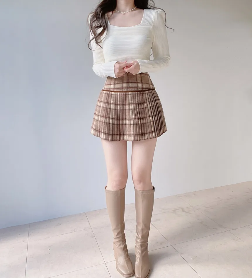 ストラップ付ウール混ロングカラーコート | mirangmirang | 詳細画像8