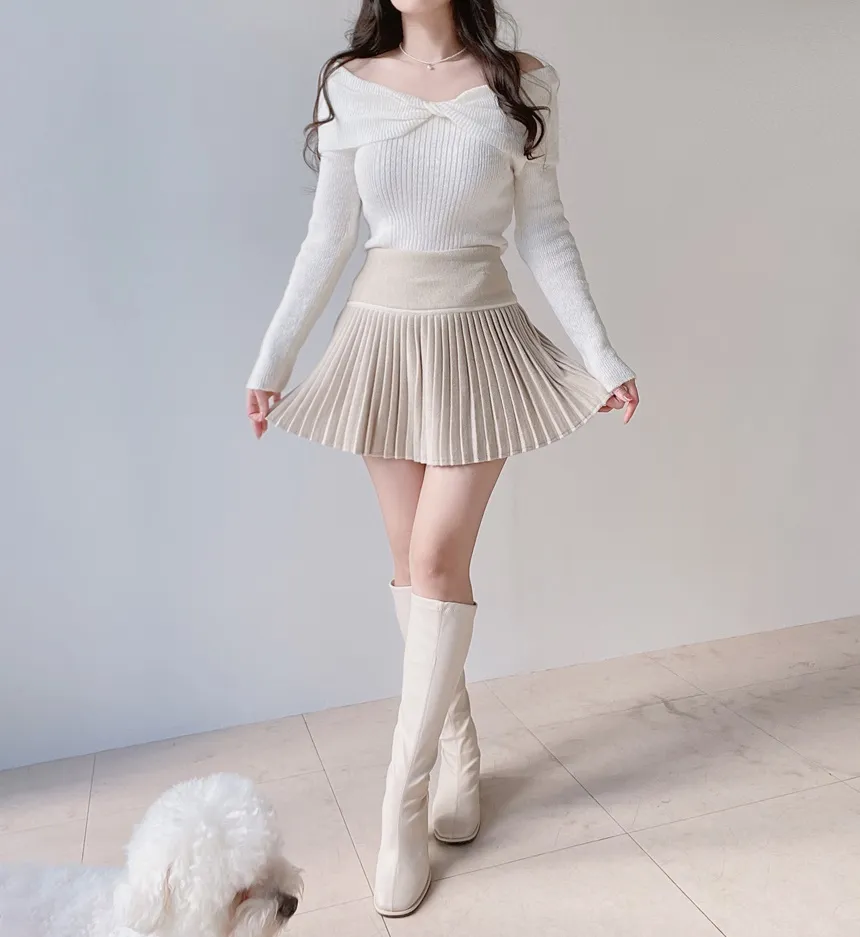 ストラップ付ウール混エコファーショートコート | mirangmirang | 詳細画像19