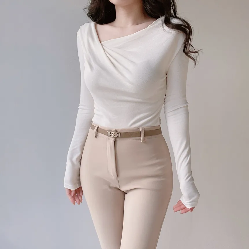 ドレープシャーリングスリムTシャツ | mirangmirang | 詳細画像20