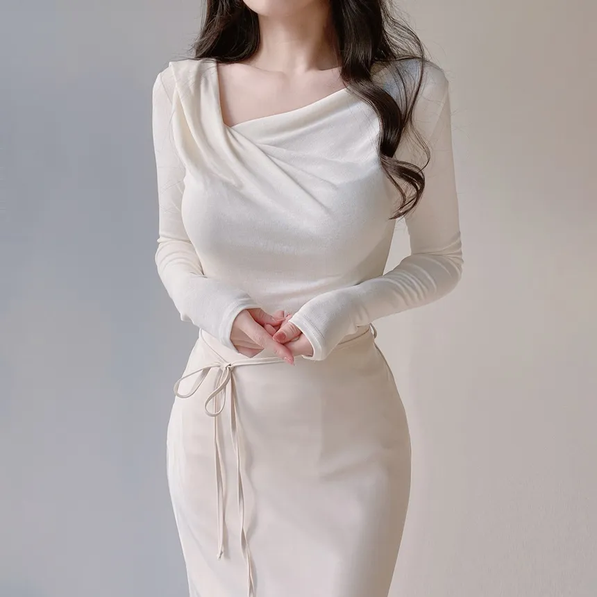 ドレープシャーリングスリムTシャツ | mirangmirang | 詳細画像29