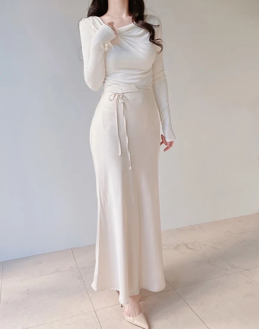 ドレープシャーリングスリムTシャツ | mirangmirang | 詳細画像31