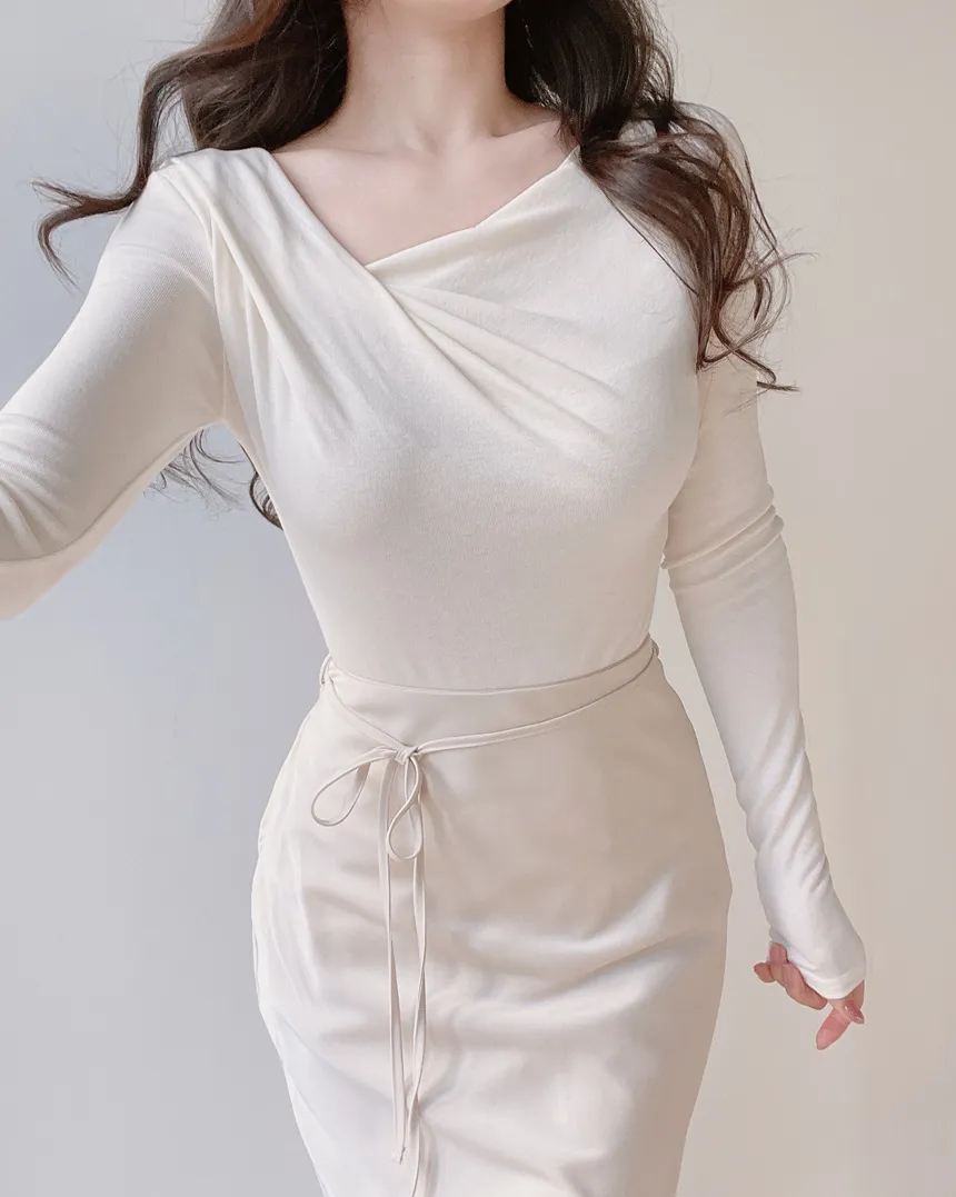 ドレープシャーリングスリムTシャツ | mirangmirang | 詳細画像36