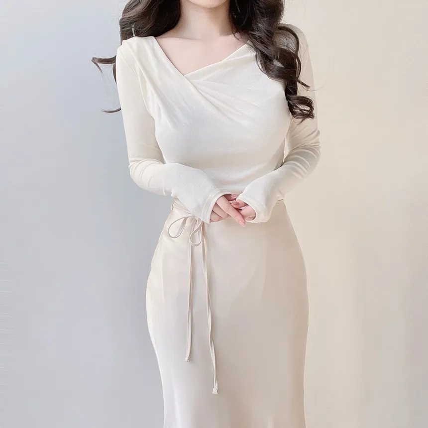 ドレープシャーリングスリムTシャツ | mirangmirang | 詳細画像37