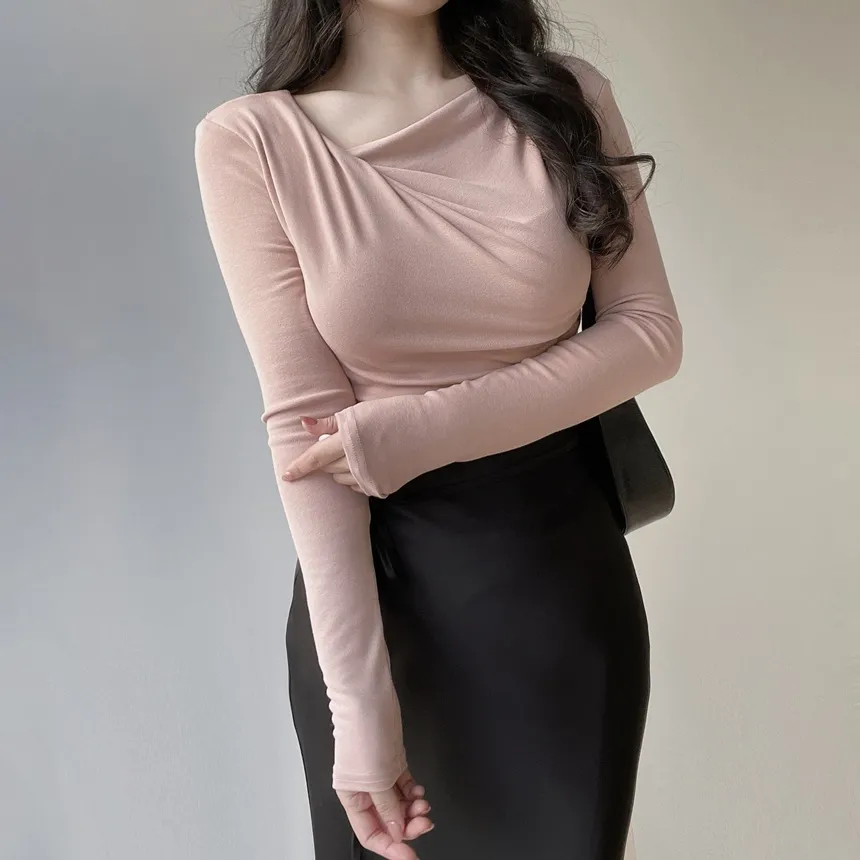 ドレープシャーリングスリムTシャツ | mirangmirang | 詳細画像40