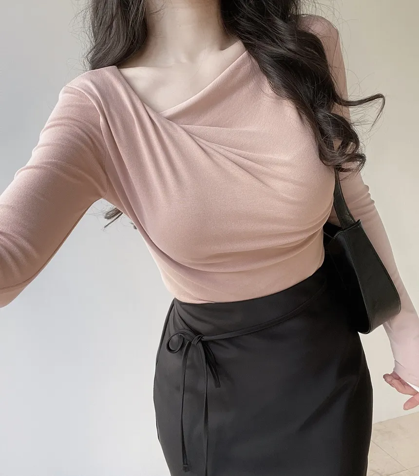 ドレープシャーリングスリムTシャツ | mirangmirang | 詳細画像41