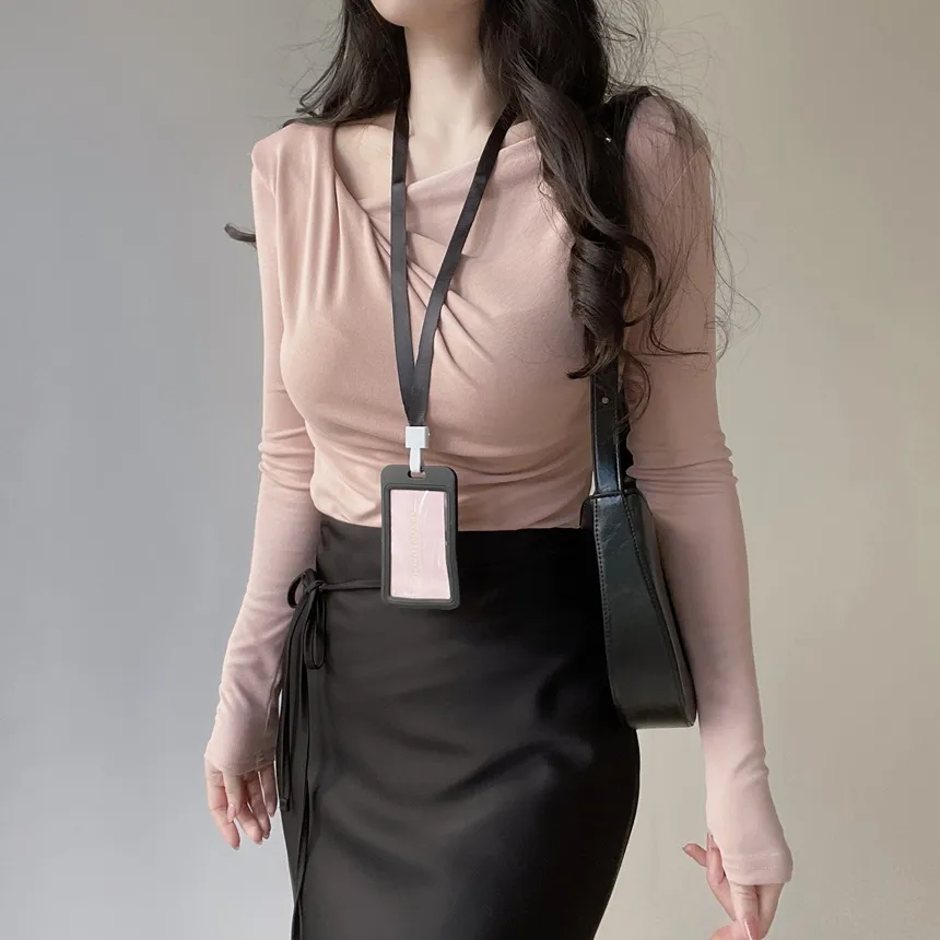 ドレープシャーリングスリムTシャツ | mirangmirang | 詳細画像46