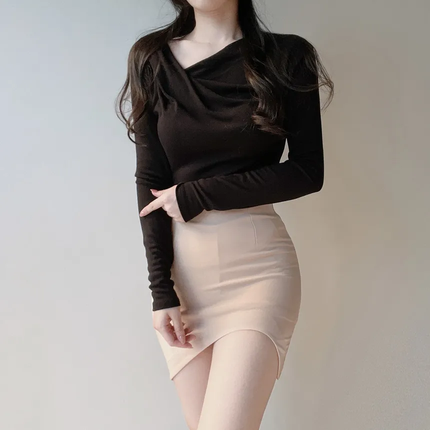 ドレープシャーリングスリムTシャツ | mirangmirang | 詳細画像49