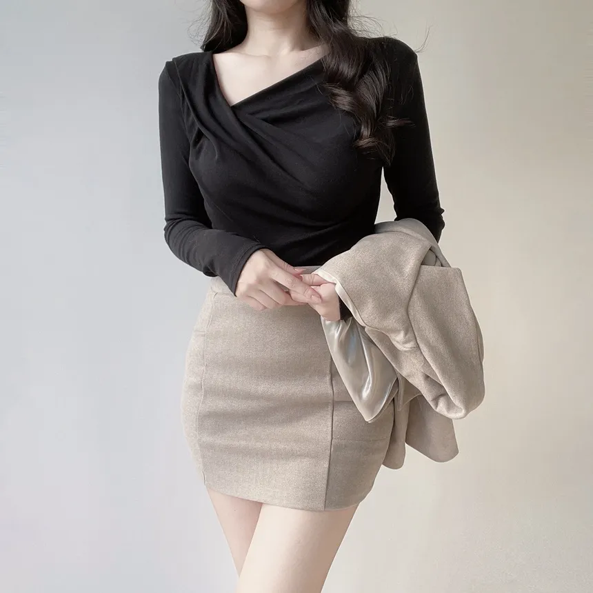 ドレープシャーリングスリムTシャツ | mirangmirang | 詳細画像54