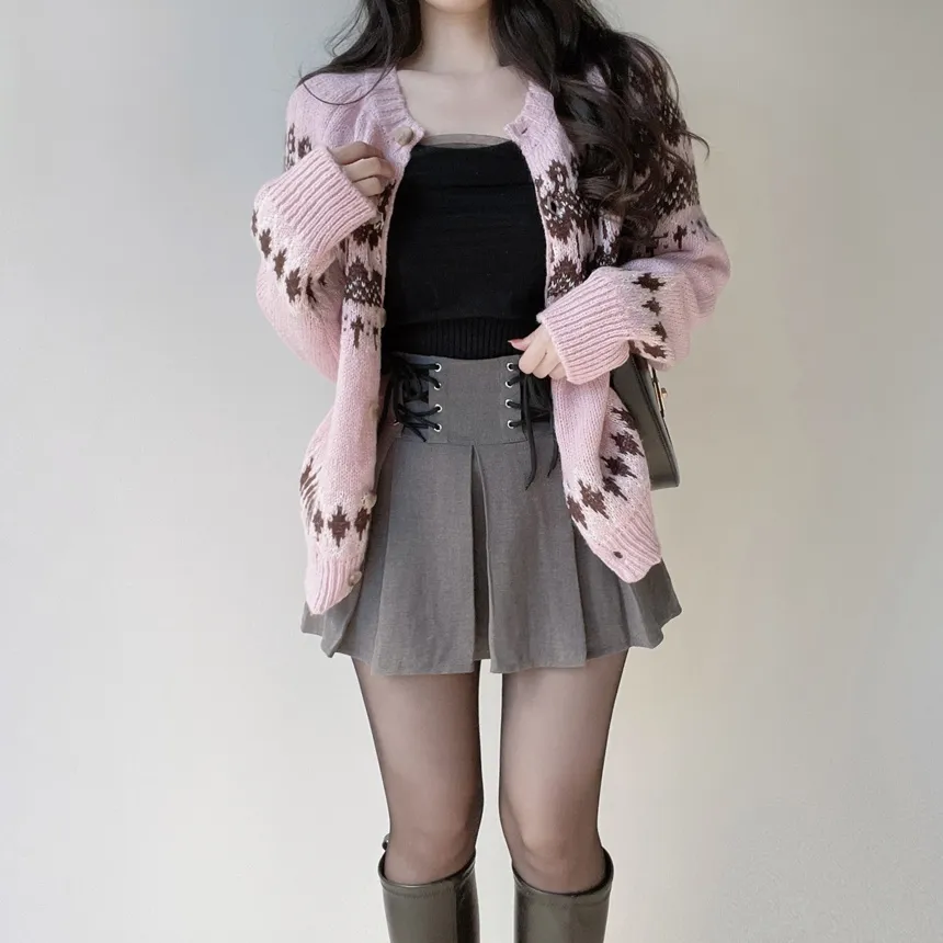 ラウンドネックノルディックカーディガン | mirangmirang | 詳細画像26