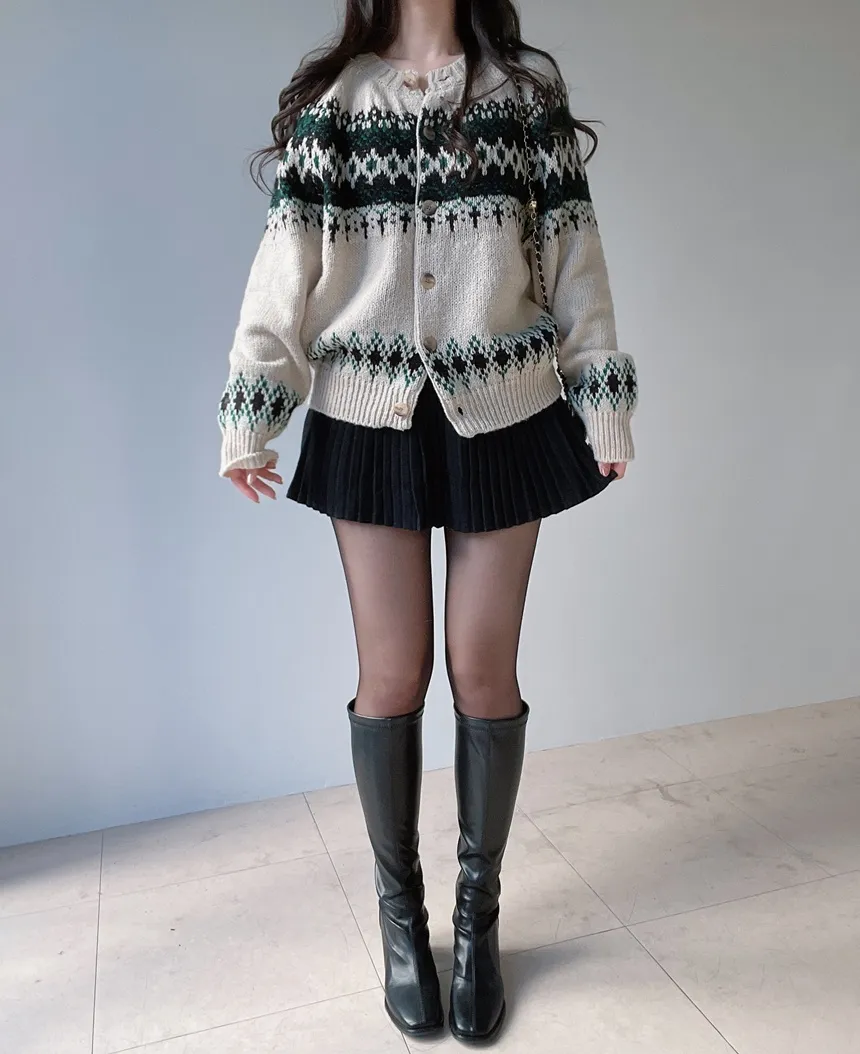 ラウンドネックノルディックカーディガン | mirangmirang | 詳細画像34