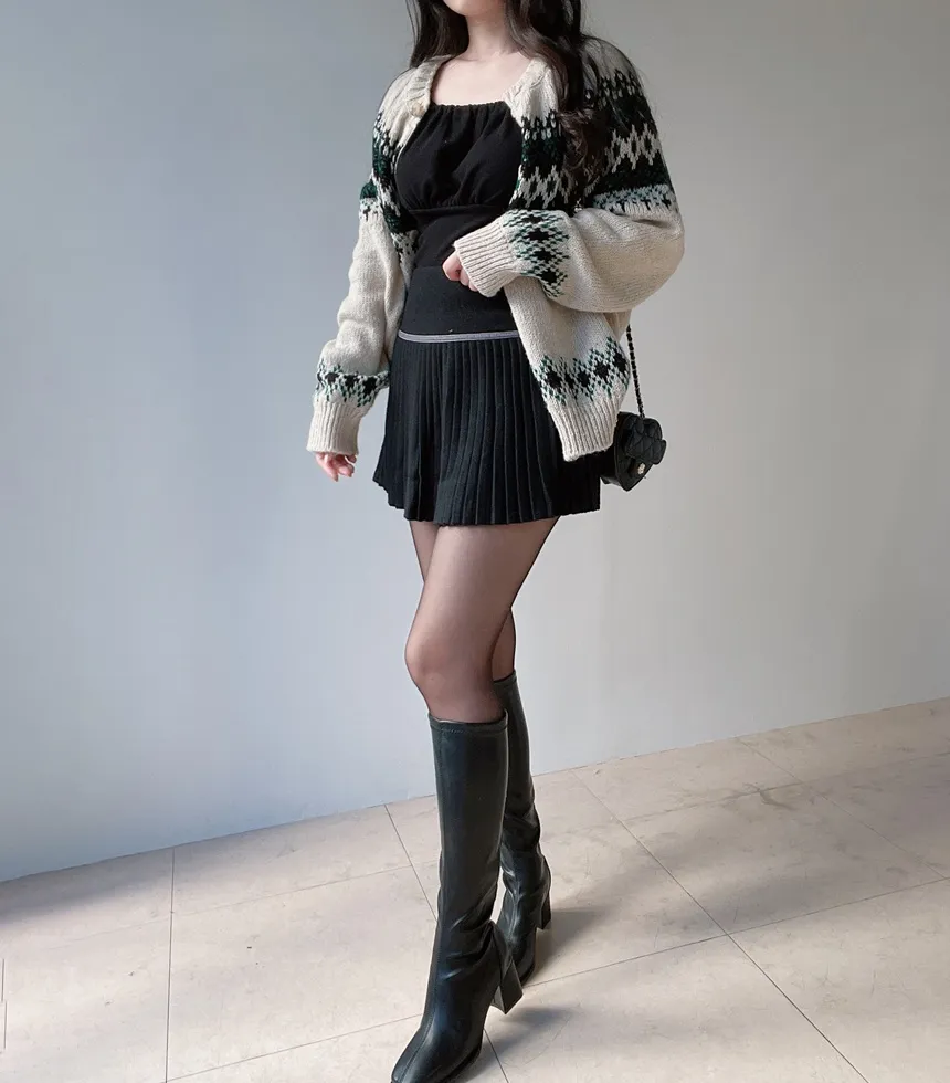 ラウンドネックノルディックカーディガン | mirangmirang | 詳細画像38