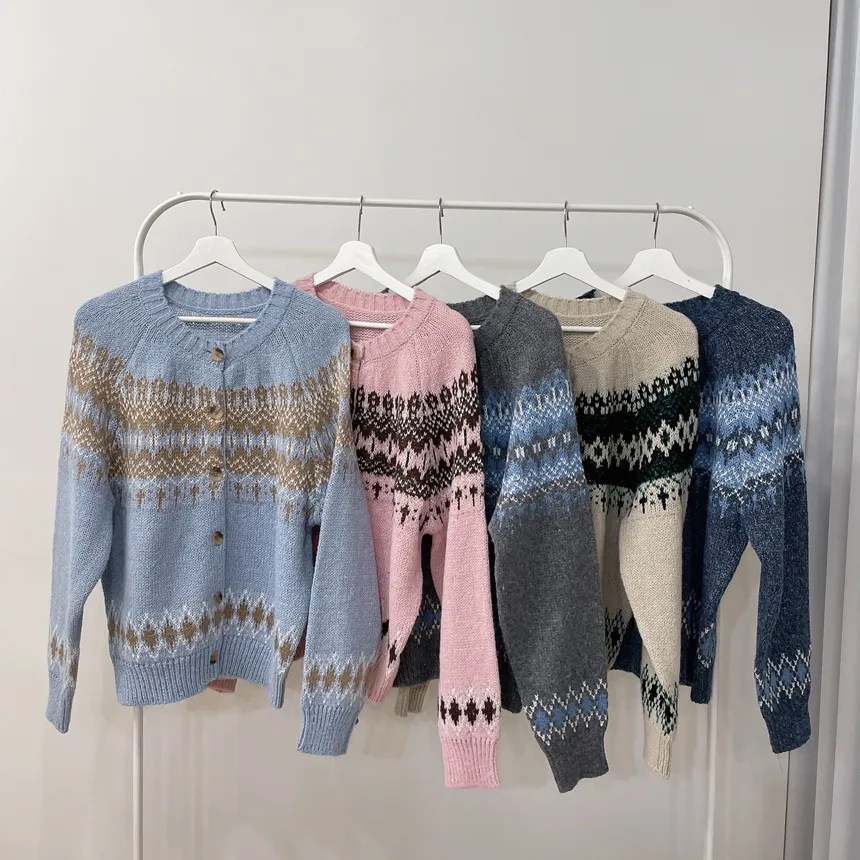 ラウンドネックノルディックカーディガン | mirangmirang | 詳細画像39