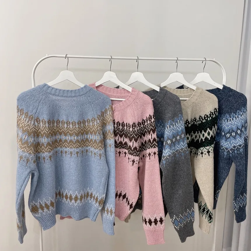 ラウンドネックノルディックカーディガン | mirangmirang | 詳細画像41