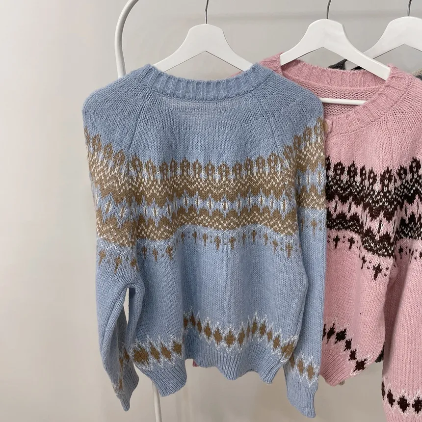 ラウンドネックノルディックカーディガン | mirangmirang | 詳細画像42