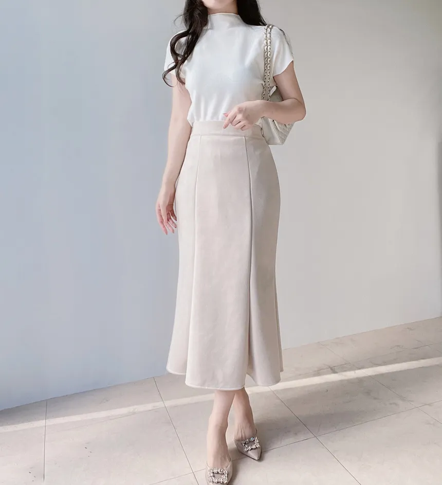 ハーフネック半袖シンプル無地ニット | mirangmirang | 詳細画像19