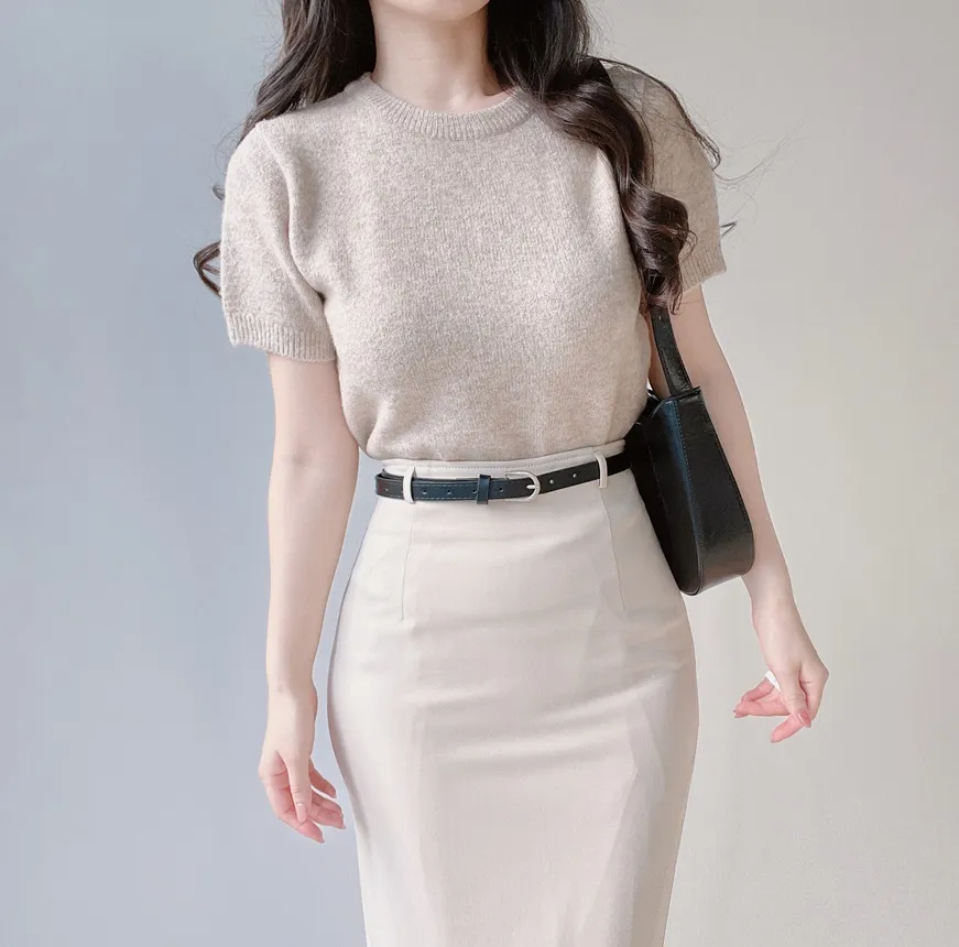 メルトンタッチラウンドネックベーシックシンプルカーディガン | mirangmirang | 詳細画像26