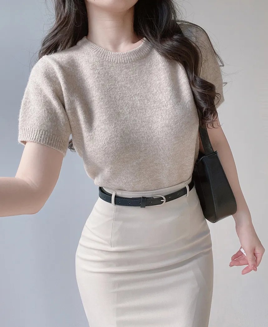 メルトンタッチラウンドネックベーシックシンプルカーディガン | mirangmirang | 詳細画像27