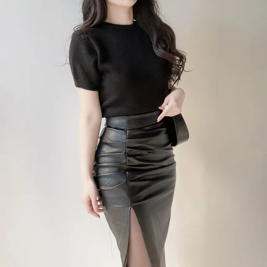 メルトンタッチラウンドネックベーシックシンプルカーディガン | mirangmirang | 詳細画像53