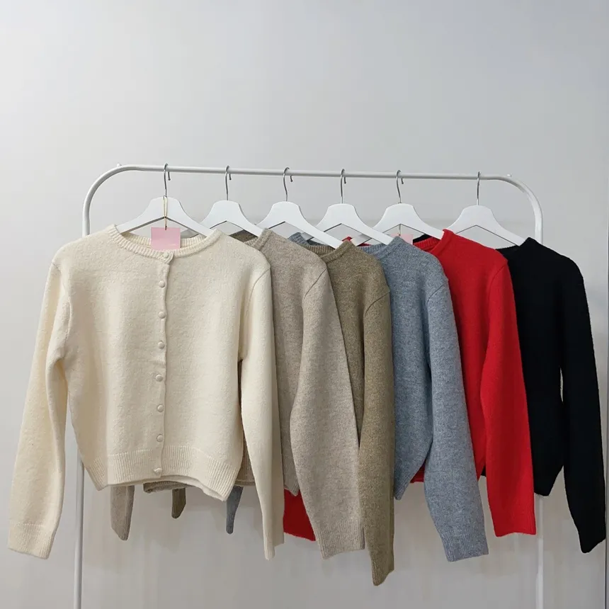 メルトンタッチラウンドネックベーシックシンプルカーディガン | mirangmirang | 詳細画像68