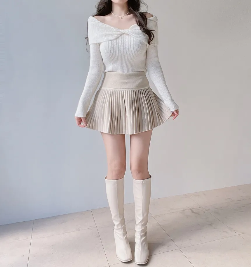 オフショルダーツイストニット | mirangmirang | 詳細画像16