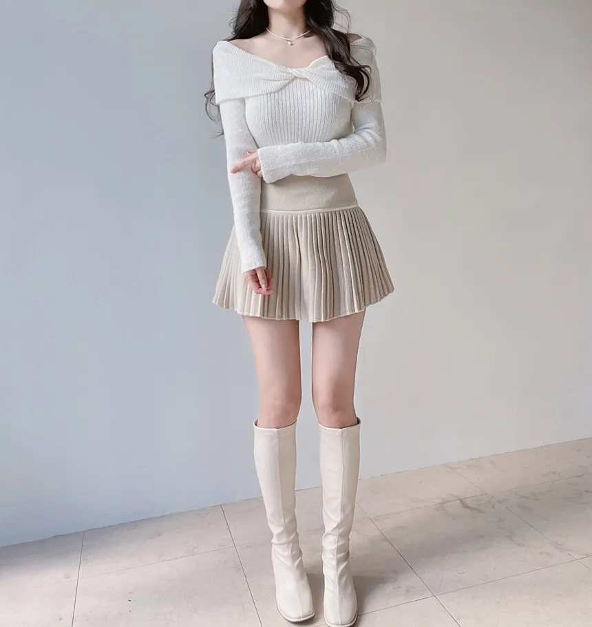 オフショルダーツイストニット | mirangmirang | 詳細画像17