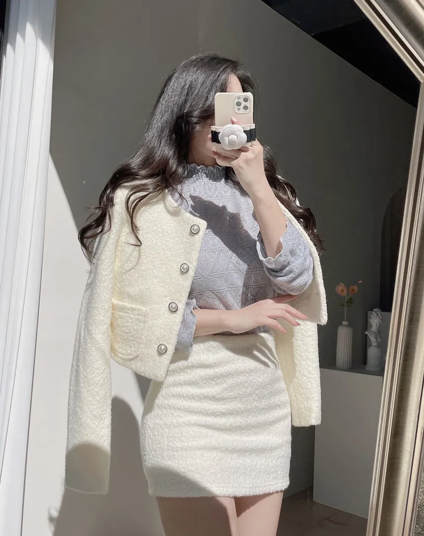 ツイードHラインミニスカート | mirangmirang | 詳細画像9