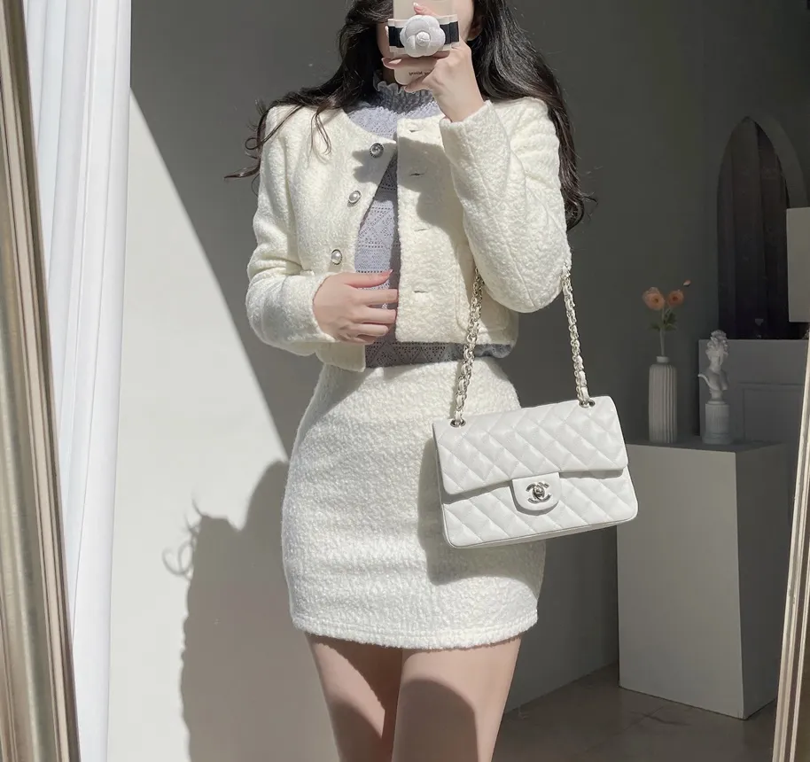 ツイードHラインミニスカート | mirangmirang | 詳細画像12