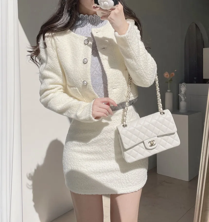 ツイードHラインミニスカート | mirangmirang | 詳細画像15