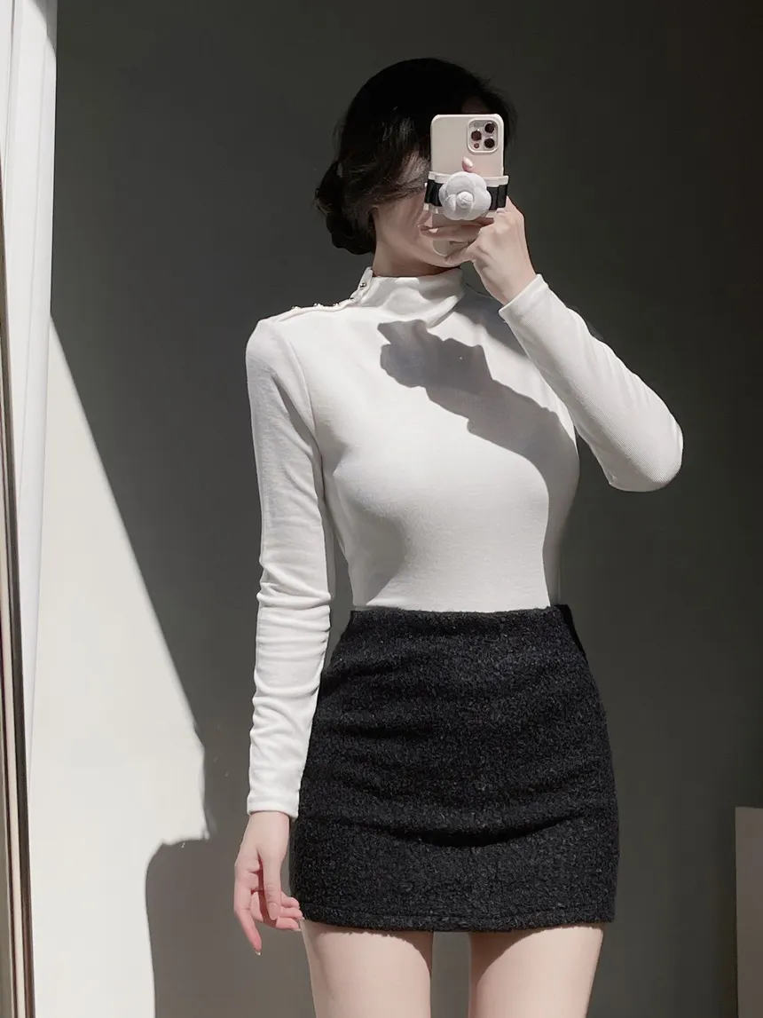 ツイードHラインミニスカート | mirangmirang | 詳細画像19