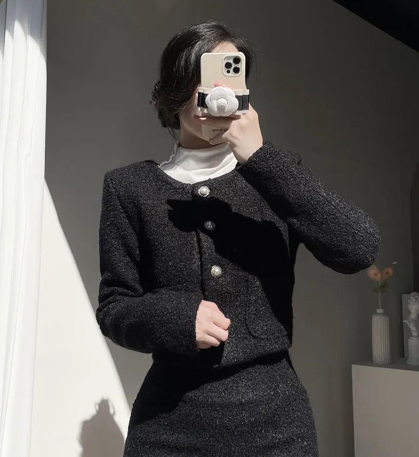 ツイードHラインミニスカート | mirangmirang | 詳細画像29