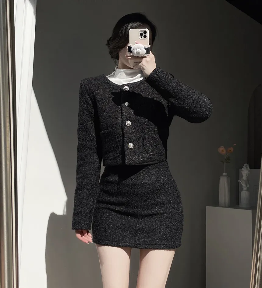 ツイードHラインミニスカート | mirangmirang | 詳細画像31