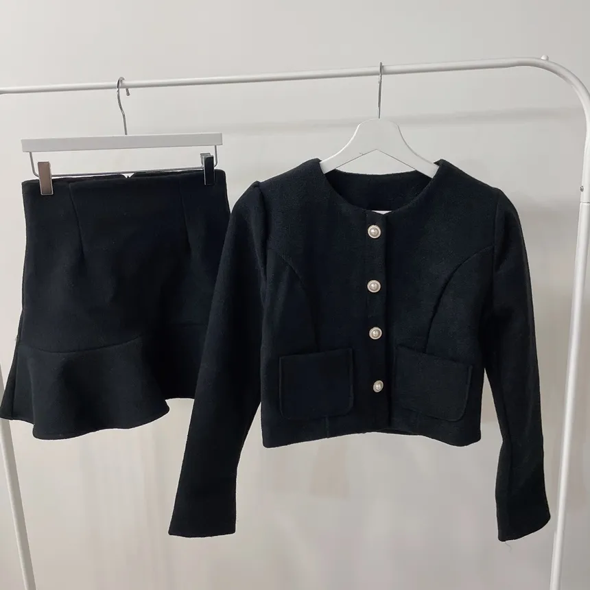 メルトンタッチラッフルHラインスカート | mirangmirang | 詳細画像19