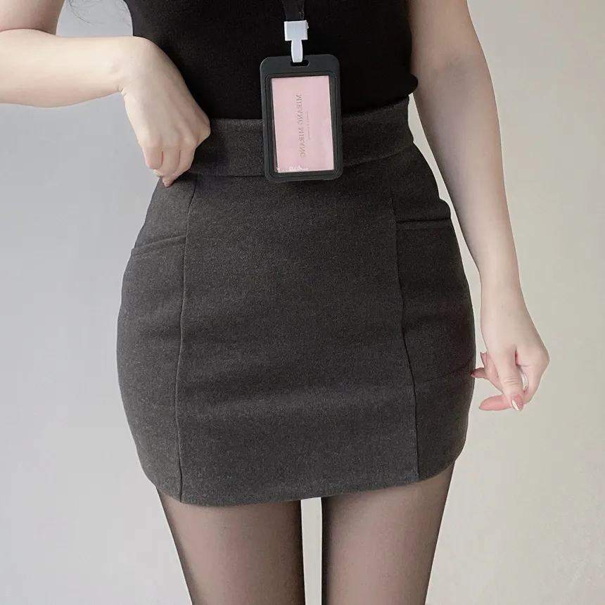 メルトンタッチHラインミニスカート | mirangmirang | 詳細画像2